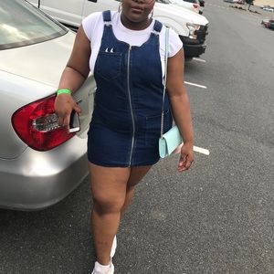 Dark Denim Overall Skirt